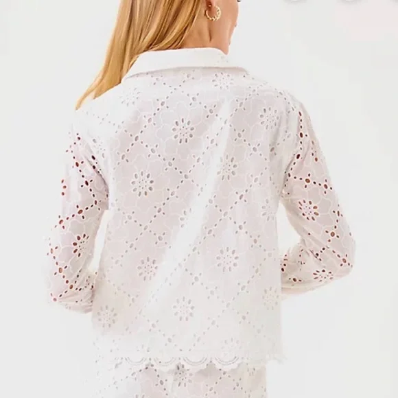 Lilly Pulitzer Singrid Eyelet Top - Picture 2 of 8